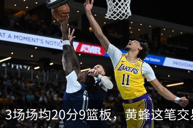 3场场均20分9篮板，黄蜂这笔交易捡到宝了